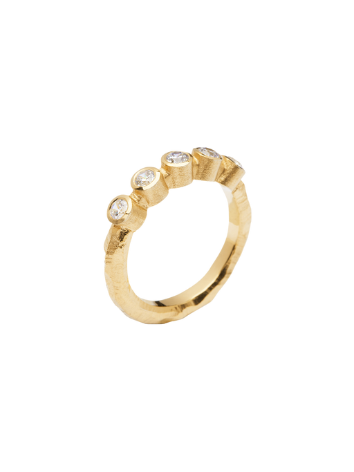 Ringo half eternity - ring in 18k yellow gold with 0,50ct diamond photo