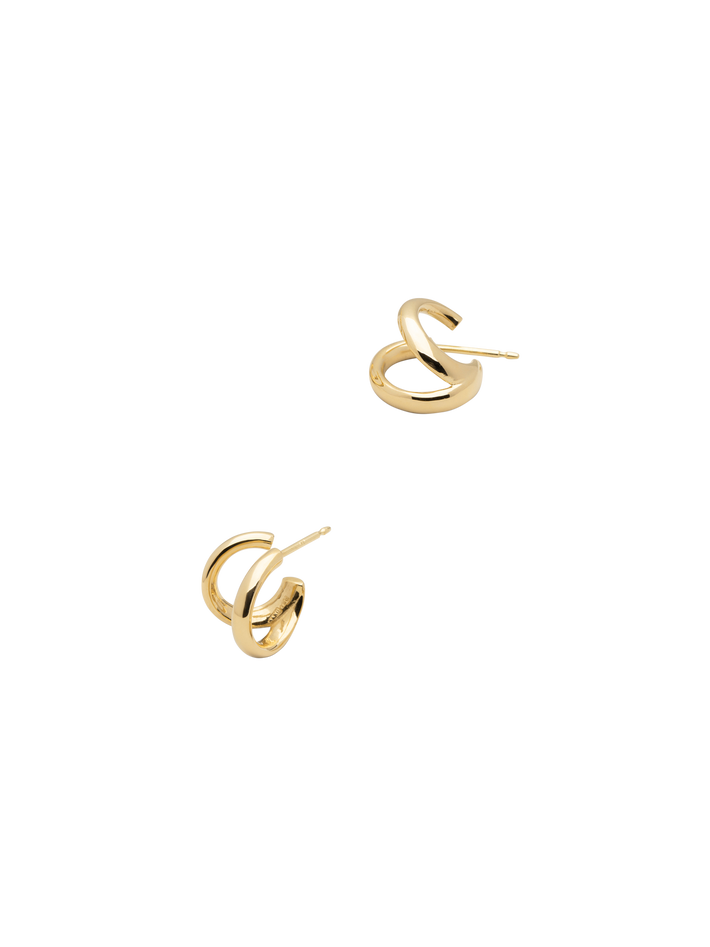 Sinne double creol earrings in 18k yellow gold