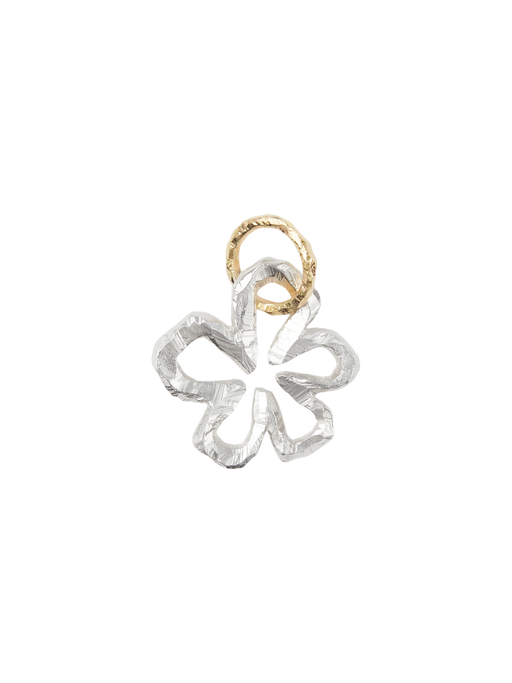 Ringo flower pendant in silver and 18k yellow gold photo