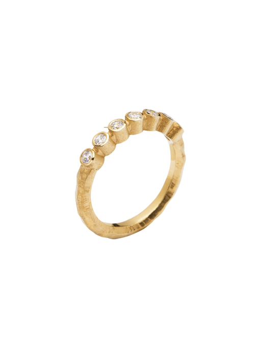 Ringo half eternity - ring in 18k yellow gold with 0,28ct diamond photo