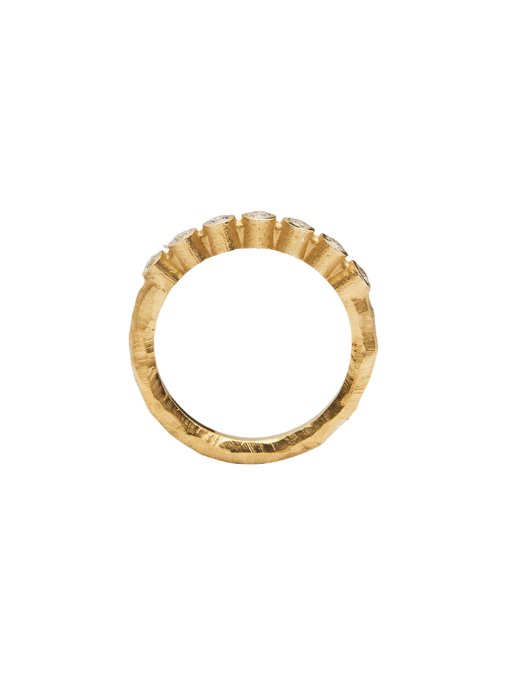 Ringo half eternity - ring in 18k yellow gold with 0,28ct diamond