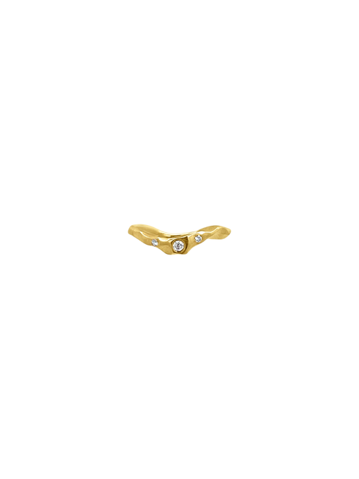 Pure ring with 3 diamonds photo