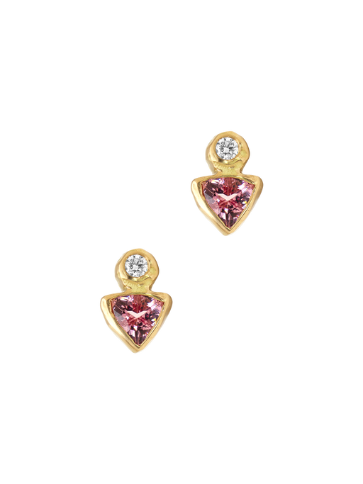 Pure spinel and diamond studs photo