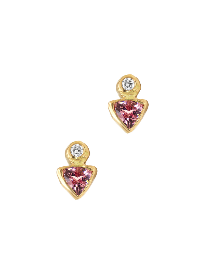 Pure spinel and diamond studs