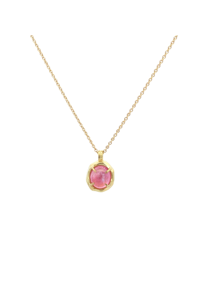 Pink spinel necklace