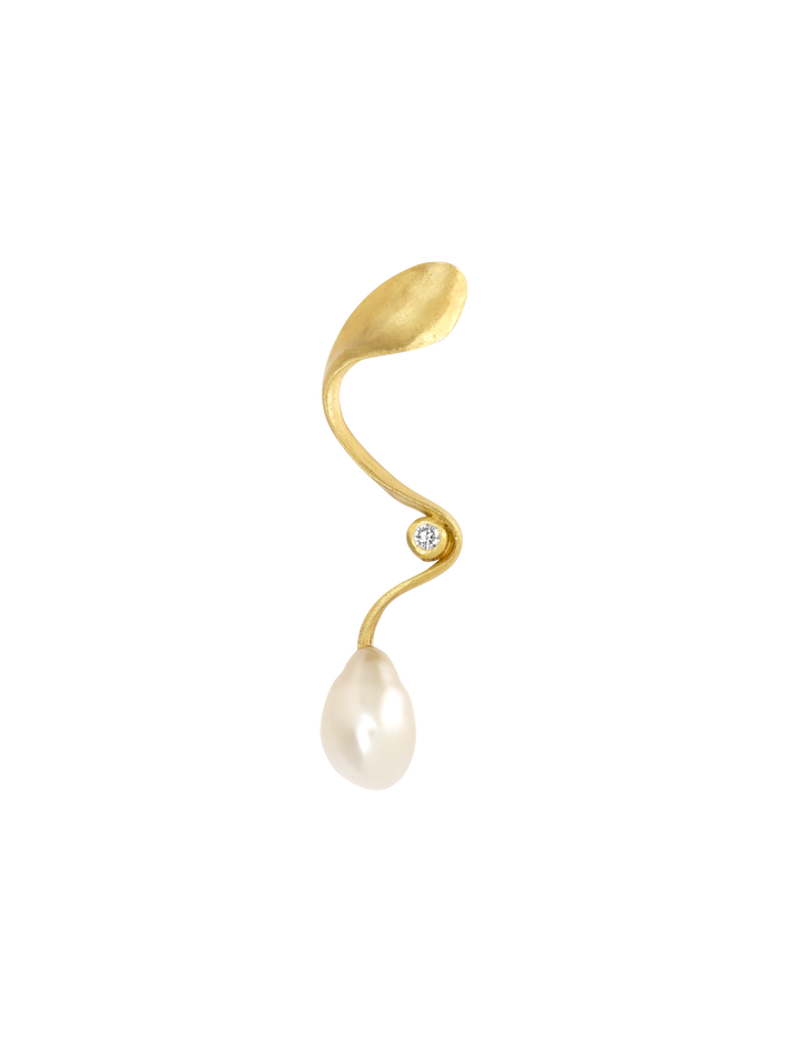 Pure keshi pearl earring