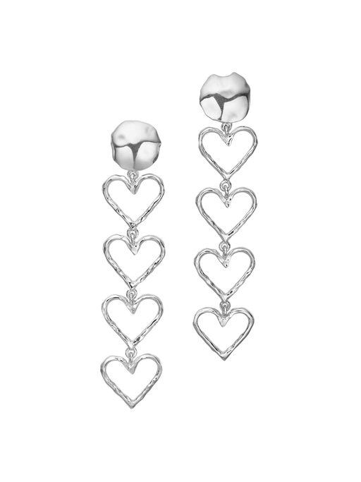 Heart earring in silver photo