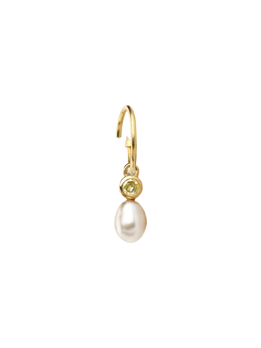 Petite partie pearl and diamond earring  photo