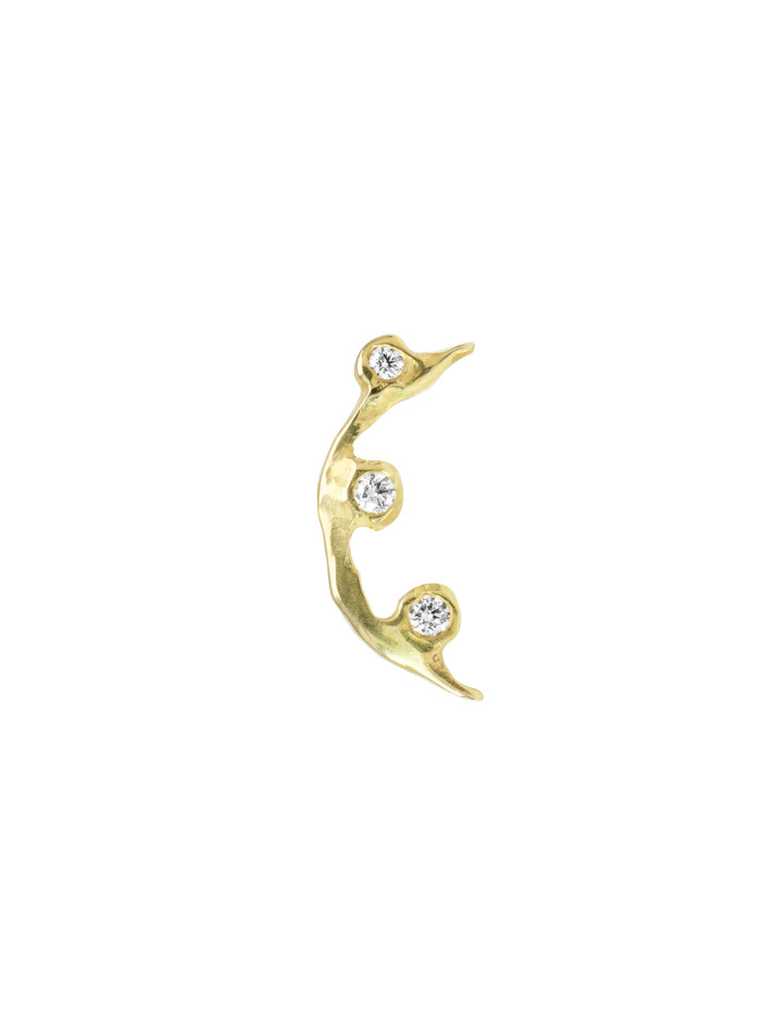 Pure small diamond crawler earring