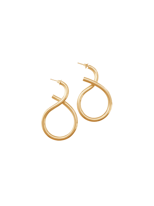 Shape II earrings in gold vermeil photo