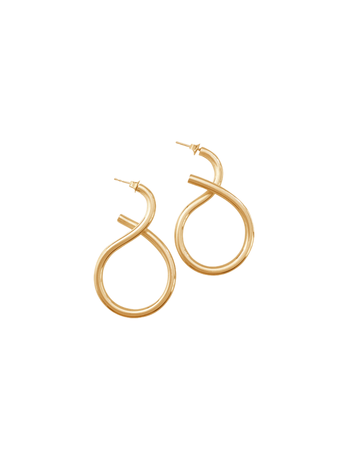 Shape II earrings in gold vermeil