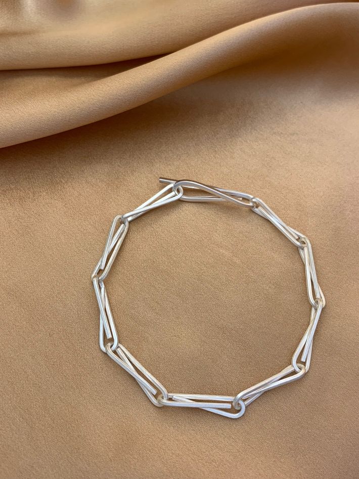 String chain bracelet in silver