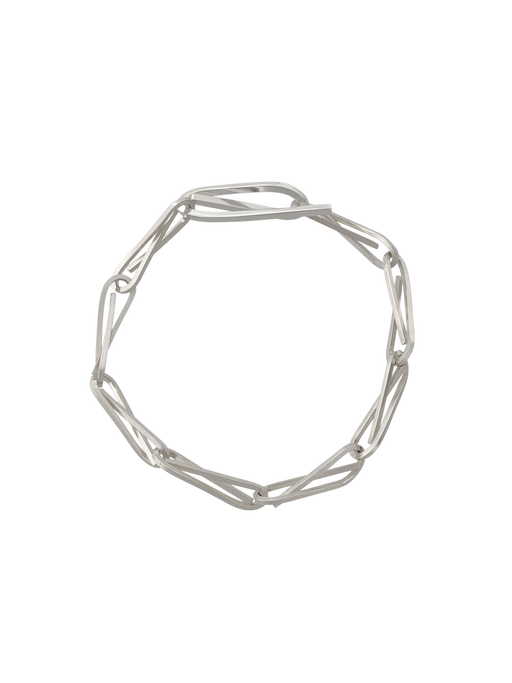 String chain bracelet in silver photo