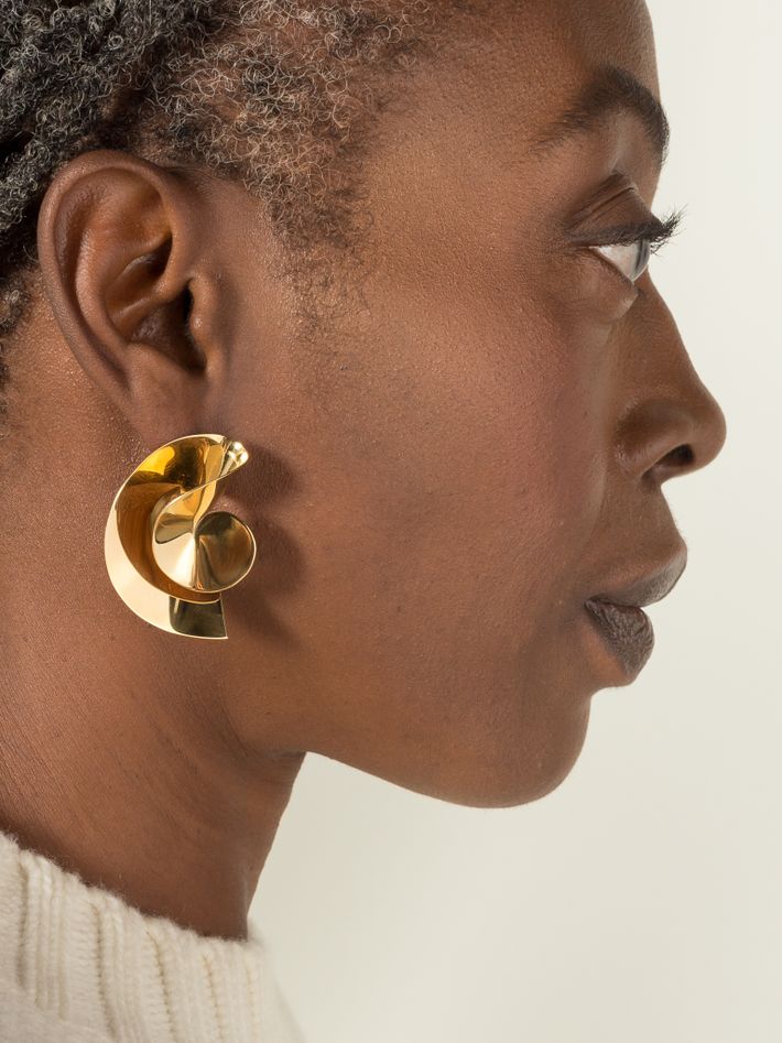 Sun II earrings in gold vermeil