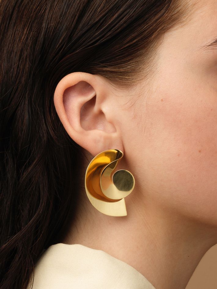 Sun ii earrings in gold vermeil