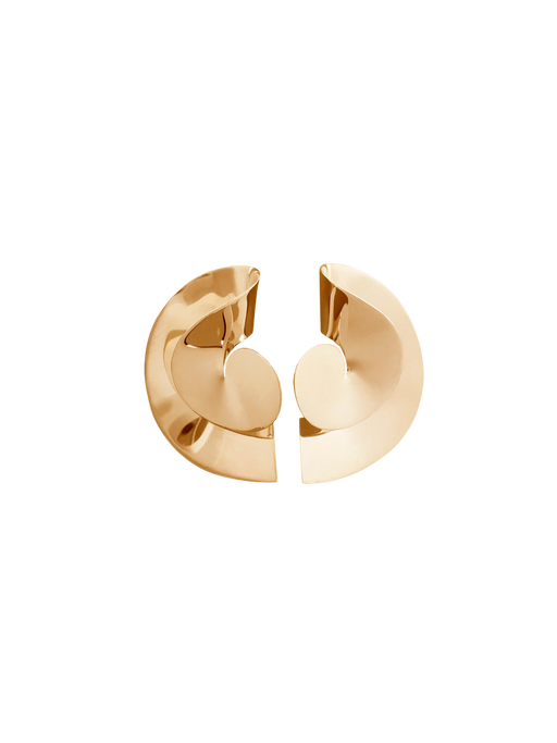 Sun II earrings in gold vermeil photo