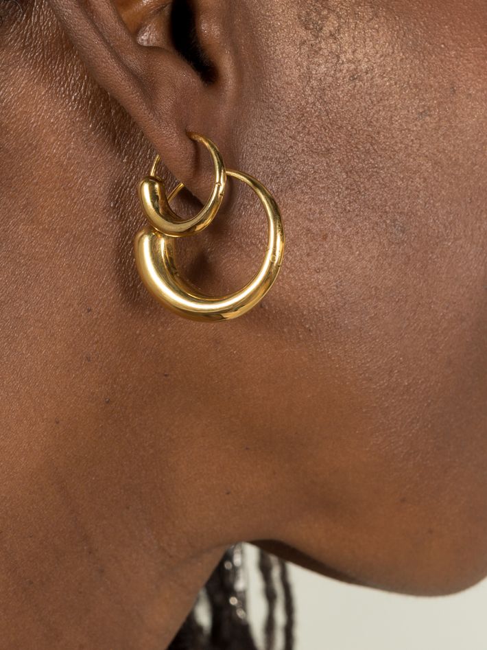 Closure ii hoops in gold vermeil