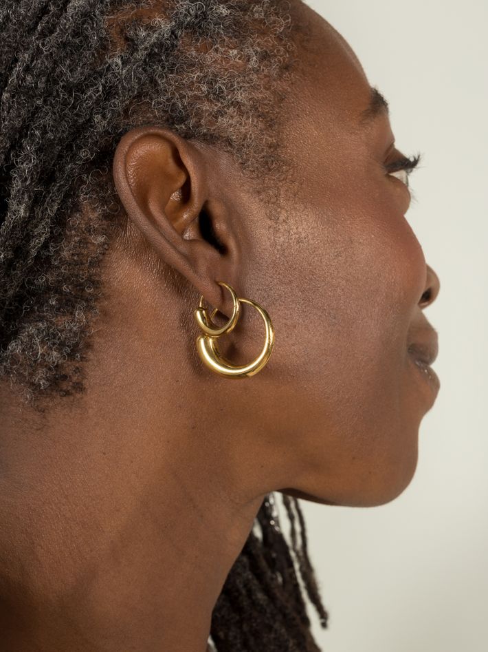 Closure ii hoops in gold vermeil