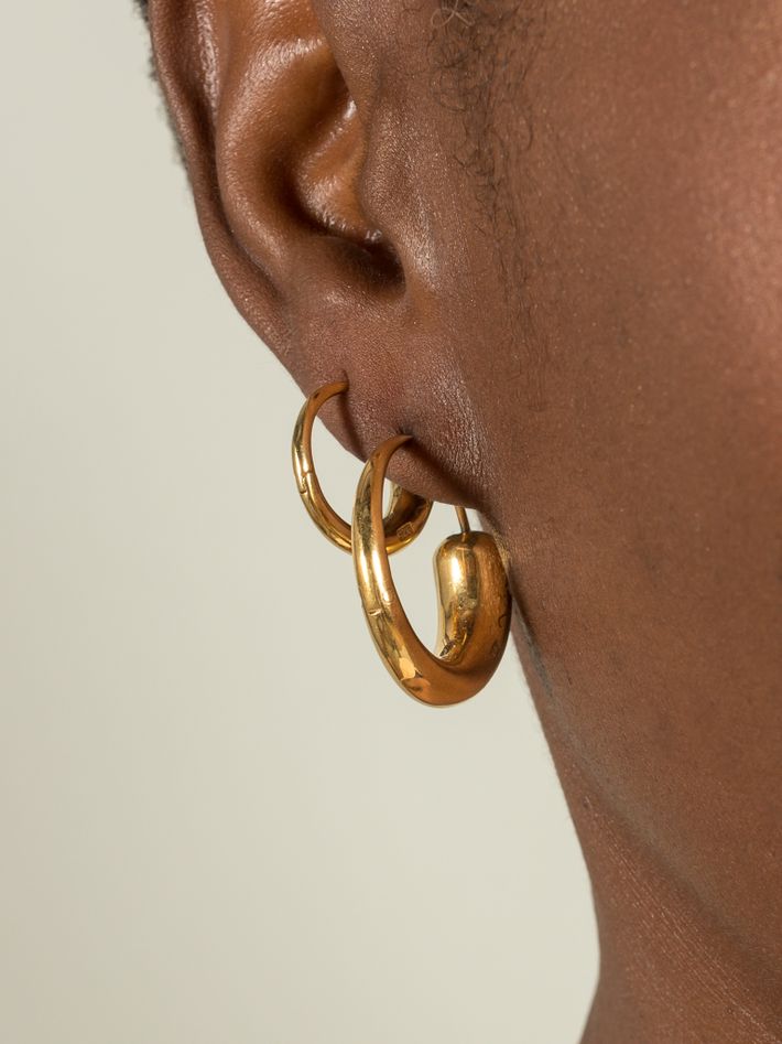 Closure ii hoops in gold vermeil