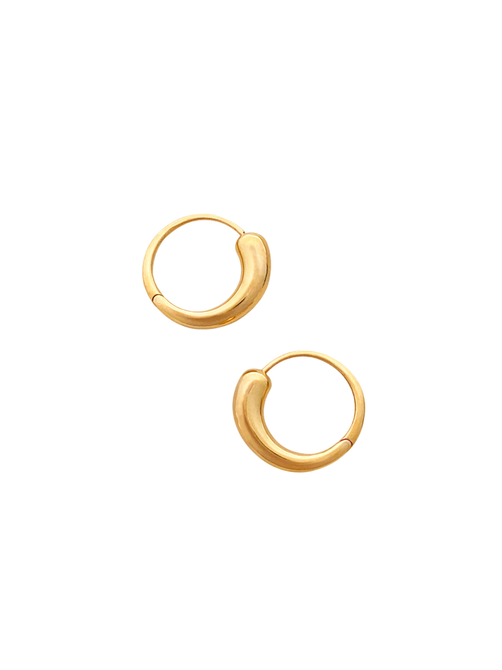 Closure ii hoops in gold vermeil