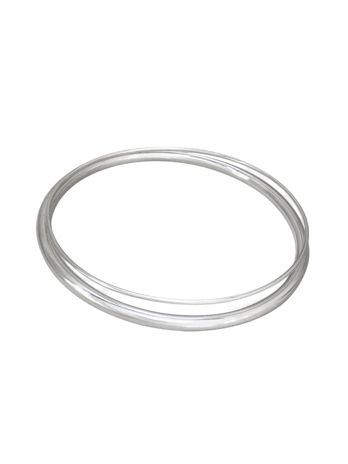 Shadow bangle in silver