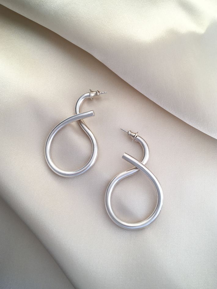 Shape ii earrings in silver