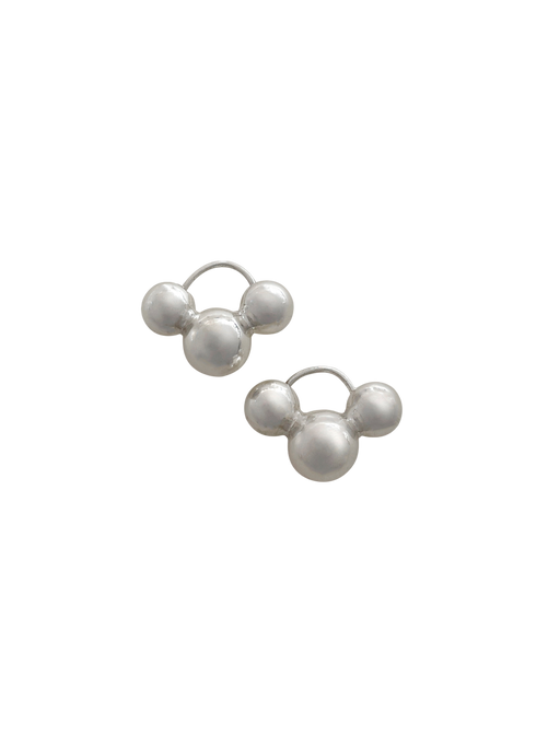 Cluster earrings in silver photo