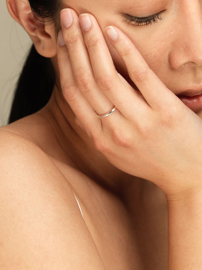 String twisted ring in silver