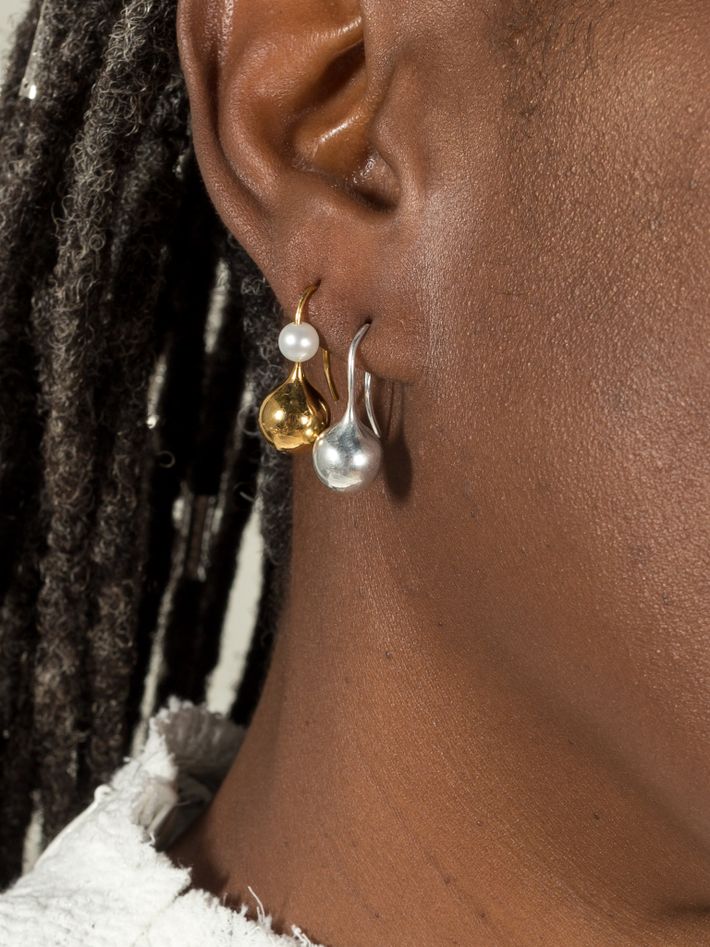 Sintra earrings in gold vermeil with freshwater pearl