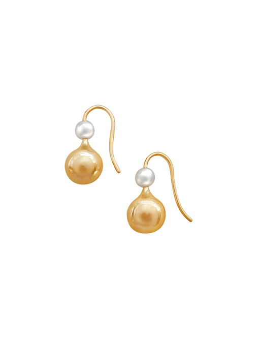 Sintra earrings in gold vermeil with freshwater pearl photo