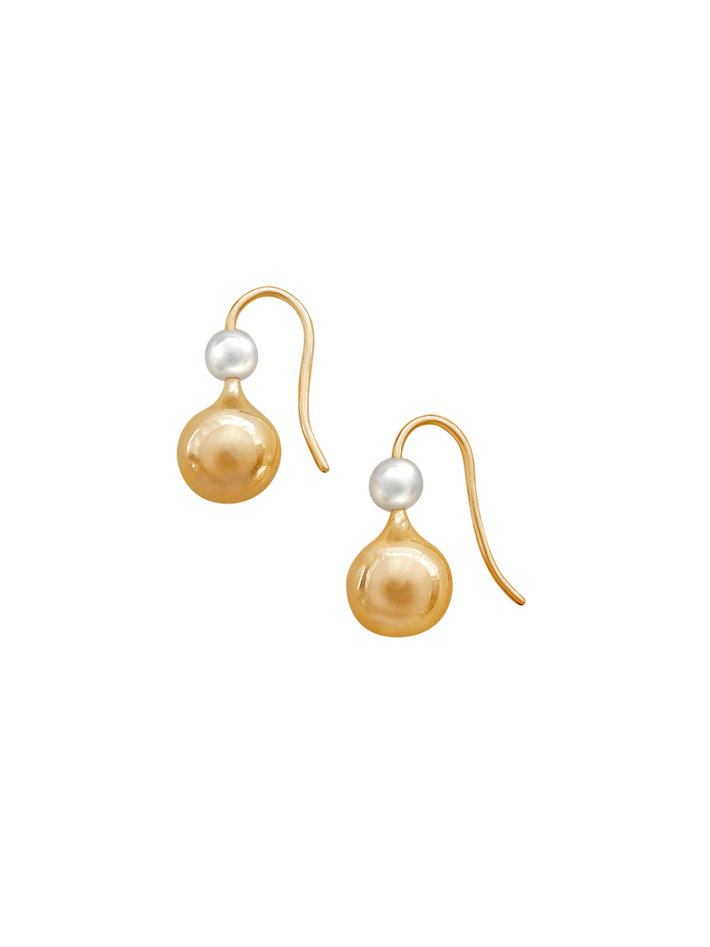 Sintra earrings in gold vermeil with freshwater pearl