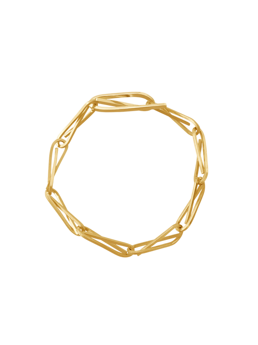 String chain bracelet in gold vermeil photo