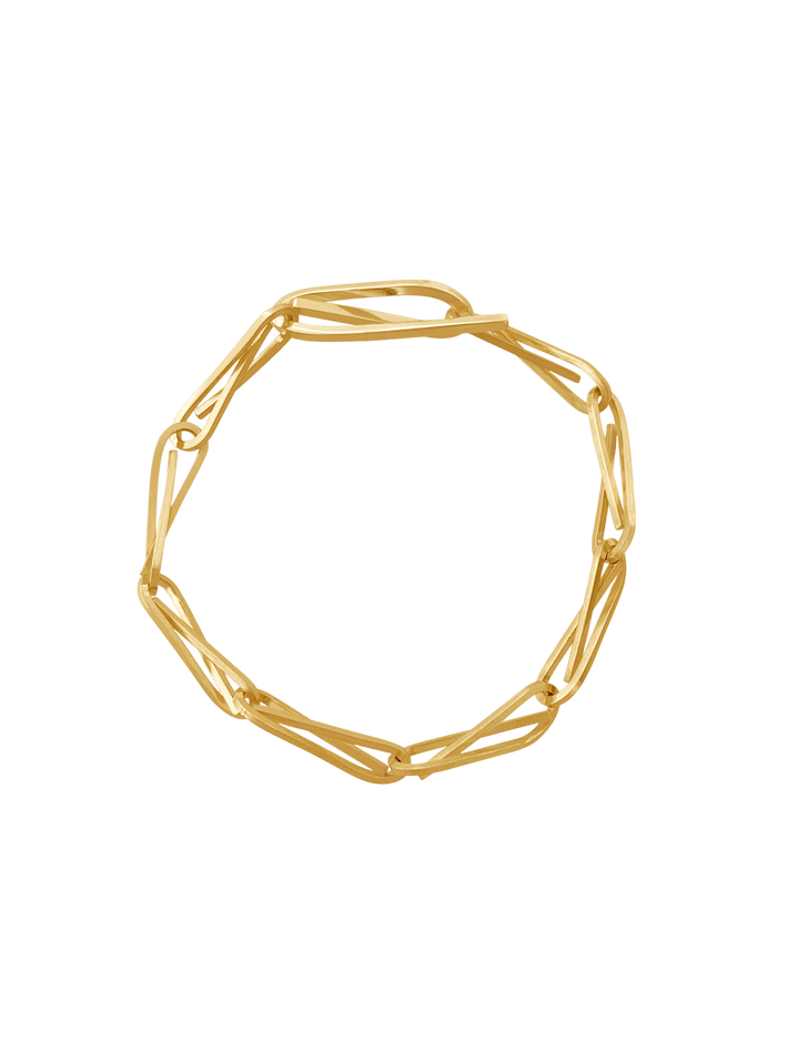 String chain bracelet in gold vermeil