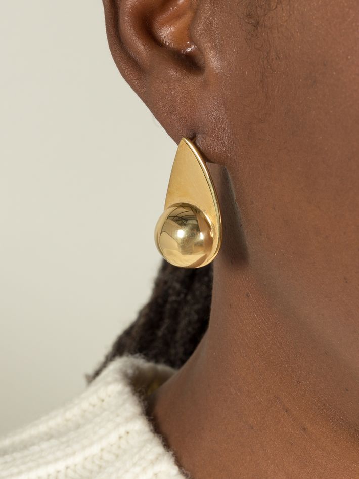 Spring earrings in gold vermeil