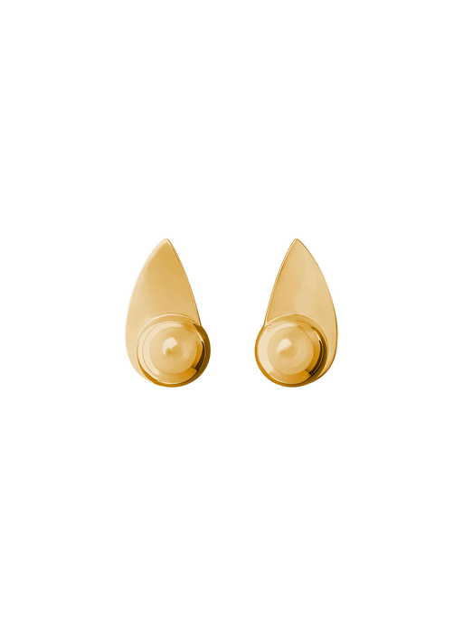 Spring earrings in gold vermeil photo