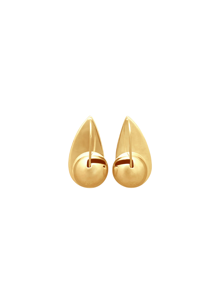 Spring earrings in gold vermeil