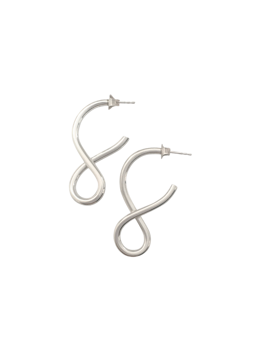 Shape I earrings in silver photo