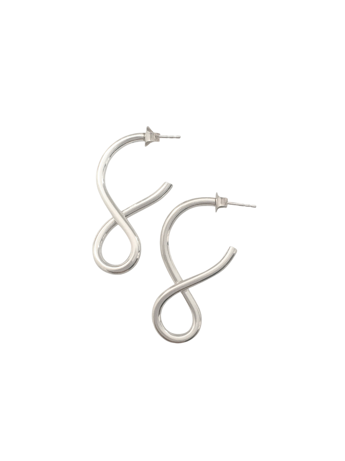 Shape I earrings in silver