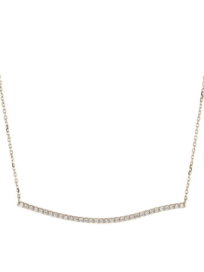 Lightwave diamond curve necklace yg