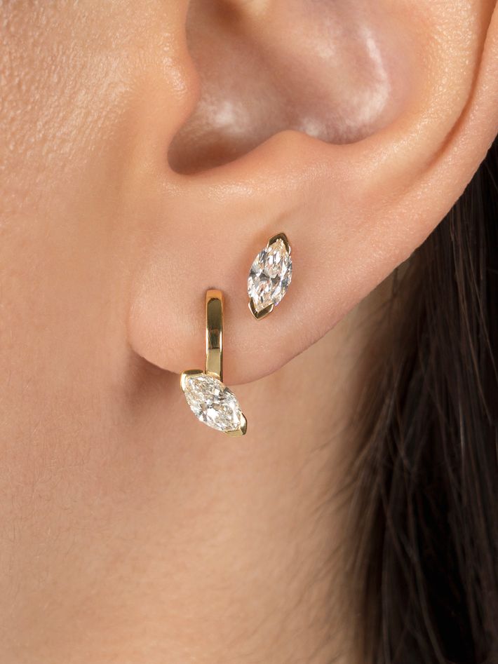 Suspense marquise earring yg