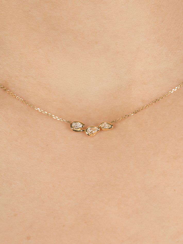 Petite diamond corridor necklace yg