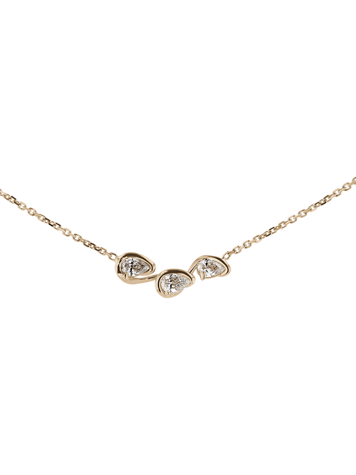 Petite diamond corridor necklace yg