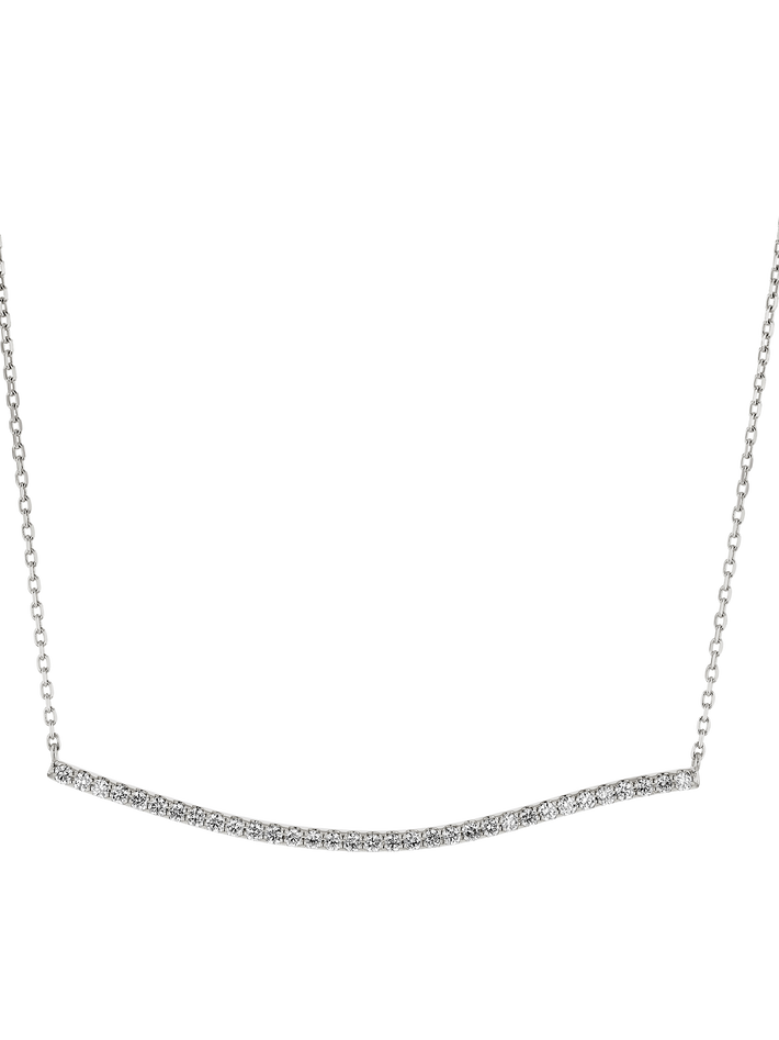 Lightwave diamond curve necklace wg