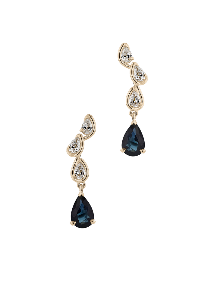 Blue corridor drop earrings yg 