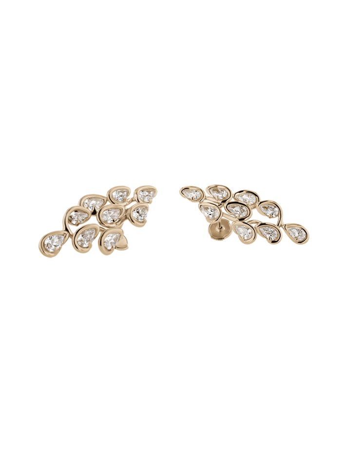 Diamond corridor earrings yg