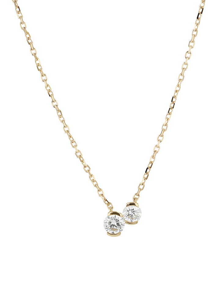 Petite round toi & moi necklace yg