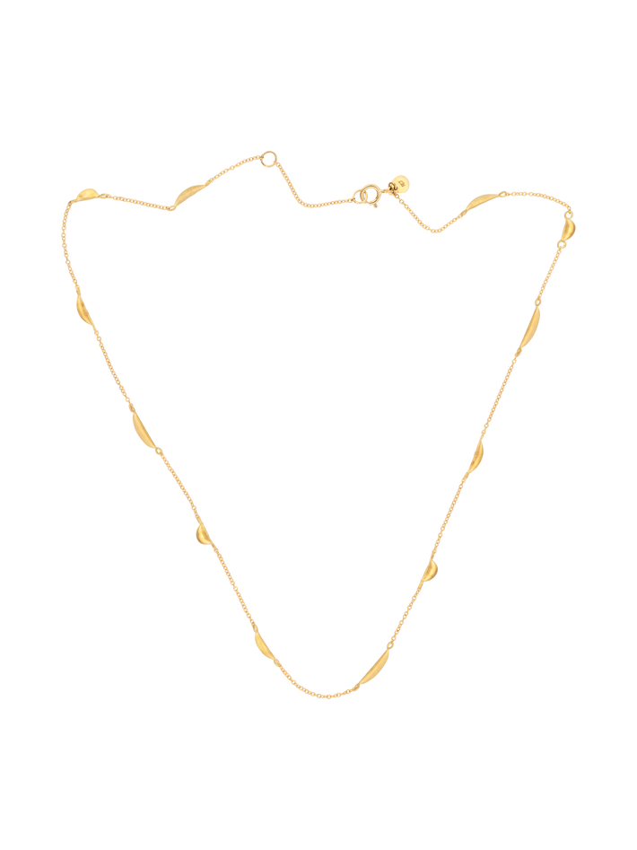 Spaced crescent necklace