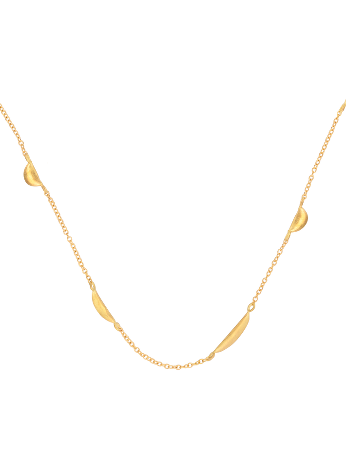 Spaced crescent necklace