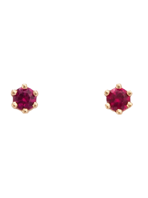 Baby birthstone ruby studs photo