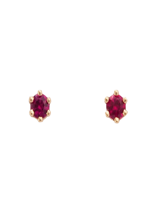 Baby birthstone ruby studs photo